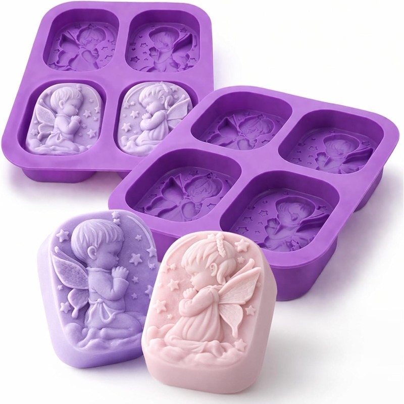 Candle Supplies Tins - Molde de silicona de ángel para