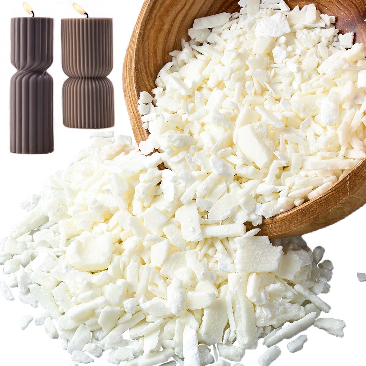 Cera de soja blanca pura de 1  - Candle Supplies Tins reseña y precio