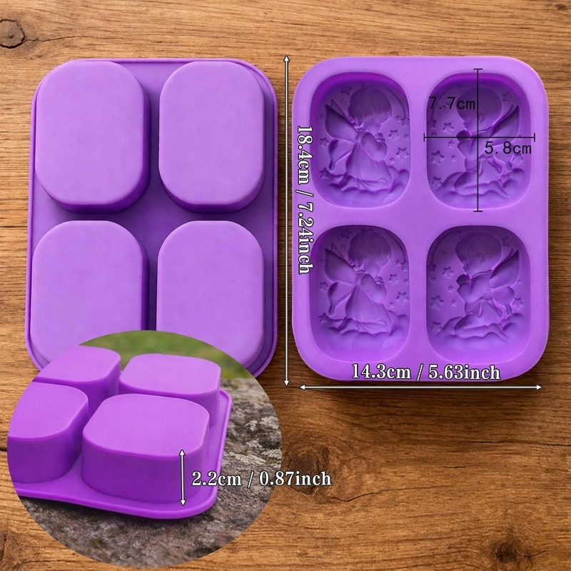 Molde de silicona de ángel par - Candle Supplies Tins reseña y precio
